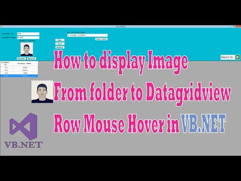 Display Image on Datagridview Row Mouse Hover In VB.Net | Datagridview Row Mouse Hover