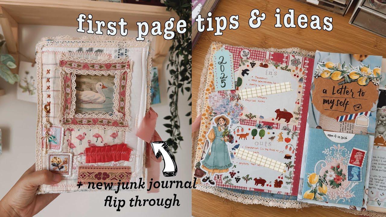 how to start a journal - introduction page ideas - junk journal flip ...