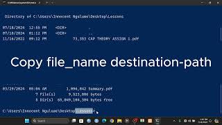 7. Ms DOS - Moving or Copying Files And Directories