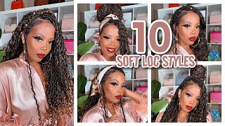 10 Easy 𝐀𝐅 𝐅𝐀𝐔𝐗 𝐋𝐎𝐂𝐒 Styles! EFFORTLESS SOFT GODDESS LOCS STYLES | VERSATILE ILLUSION CROCHET LOCS! by tastePINK 27,940 views 1 year ago 6 minutes, 57 seconds