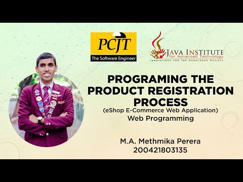 Programming Product Registration Process | Task 13 | E-shop Web Application | Java Institute