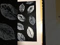 Leaf painting on canvas board😊with Moshi Moshi#leafprinting #shorts #youtubeshorts #canvaspainting