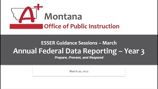 ESSER Annual Federal Data Reporting (Year 3) Instructions - March 30, 2023