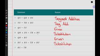 Geometry - 3.7 Segment and Angle Proofs