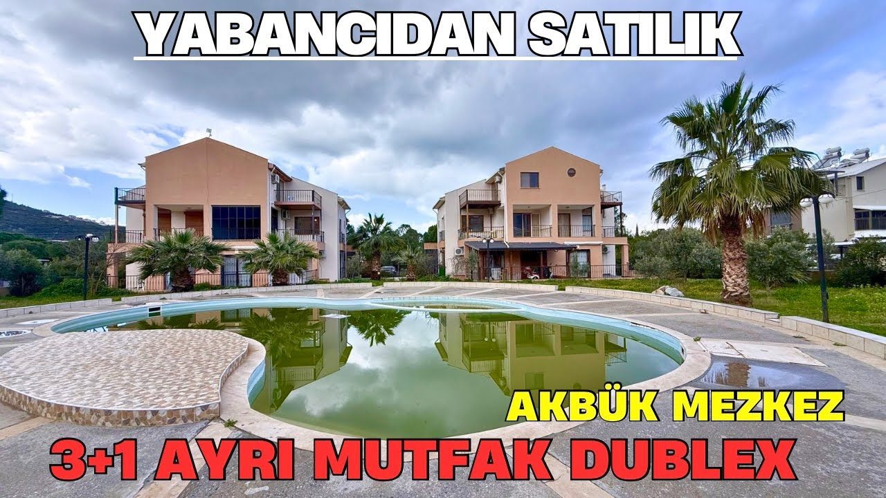 Akbük merkez’de yabancıdan satılık havuzlu sitede 3 + 1 ayrı mutfak geniş kullanımlı dubleks #home 