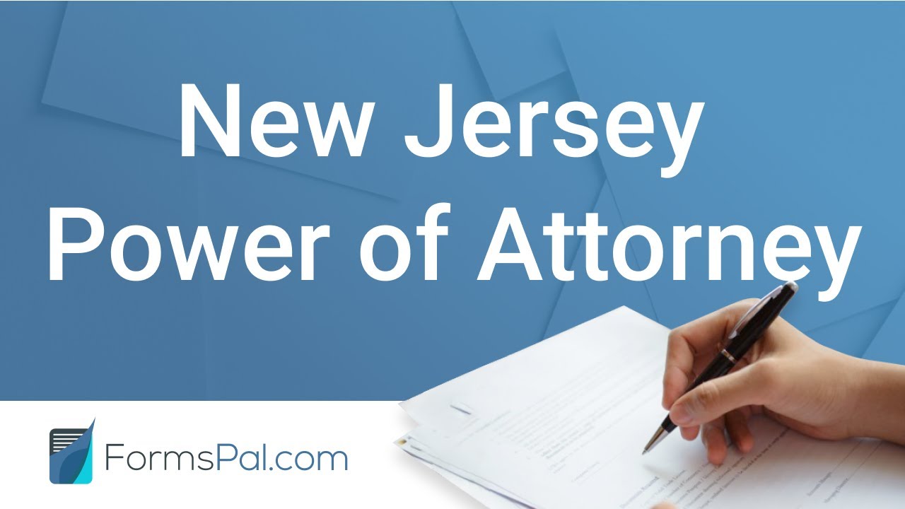 New Jersey Power of Attorney GUIDE YouTube