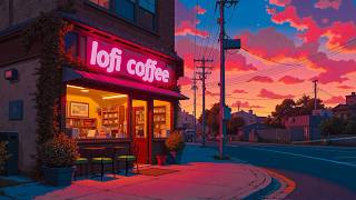 Sunset Street Lofi Coffee ☕ Cozy Evening Cafe Ambience for Study, Work 🌇 Lofi Hip Hop ~ Lofi Chill. screenshot 2