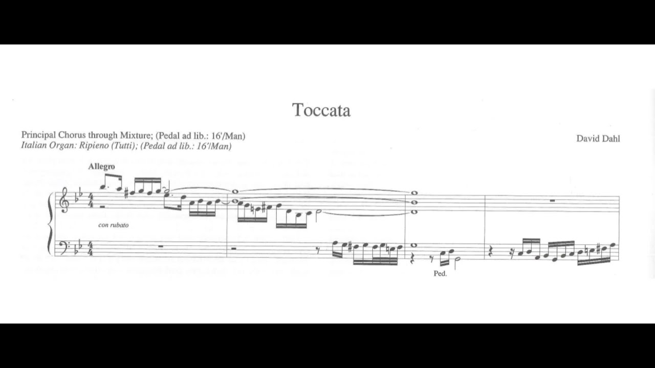 David Dahl - An Italian suite for Organ (Suite Italiana) [Score Video]