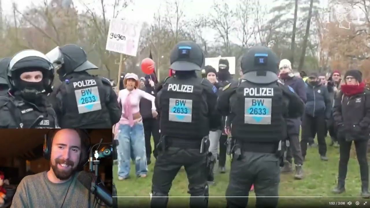 Asmongold Reacts to Antifa Protests in Germany