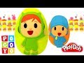 Ovos Surpresas Gigantes do Pocoyo e da Nina em Português Brasil de Massinha Play Doh