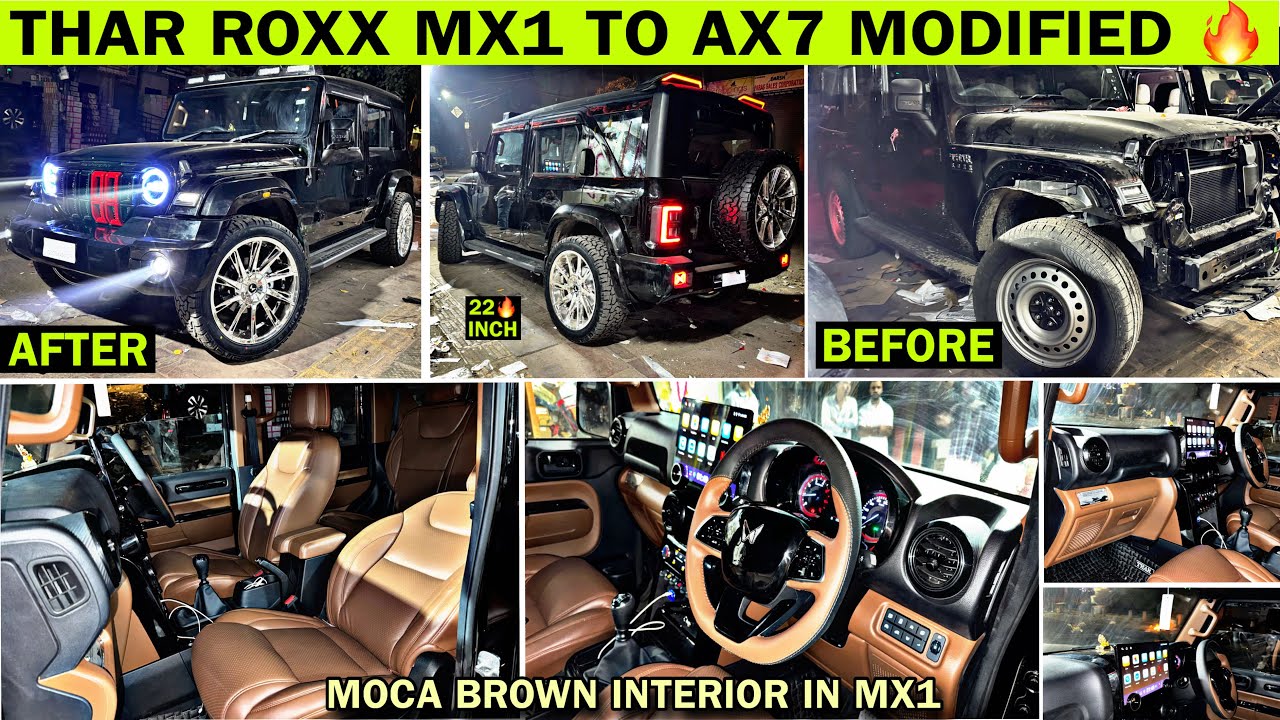 Modified Thar Roxx 2025 | Thar Roxx Mx1 to Ax7L 🤩 Thar Roxx modification with Price