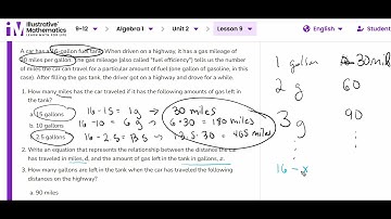 Illustrative Mathematics Algebra 1, Unit 2, Lesson 9, Part 1 EXPLAINED