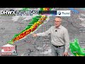Friday night 5/15 forecast. Warm and windy but also watching for severe weather.
