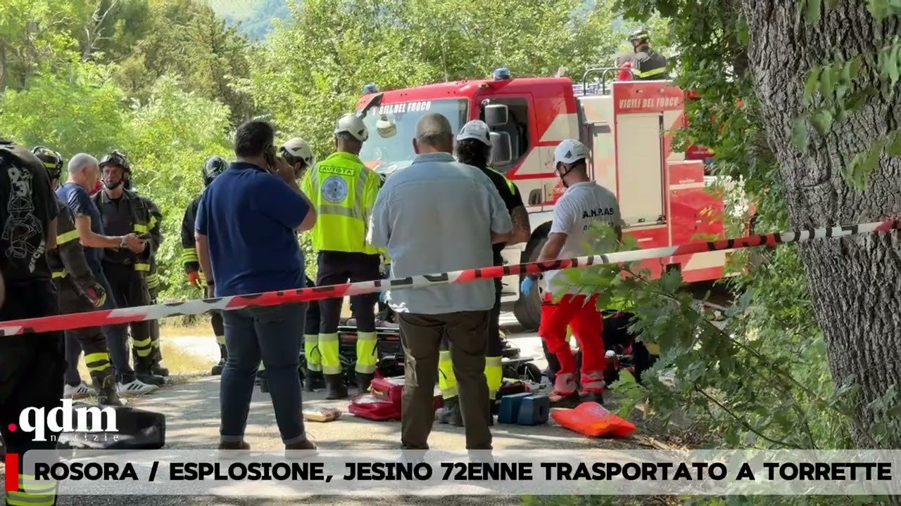 ROSORA Esplosione, jesino 72enne estratto dai Vigili del Fuoco