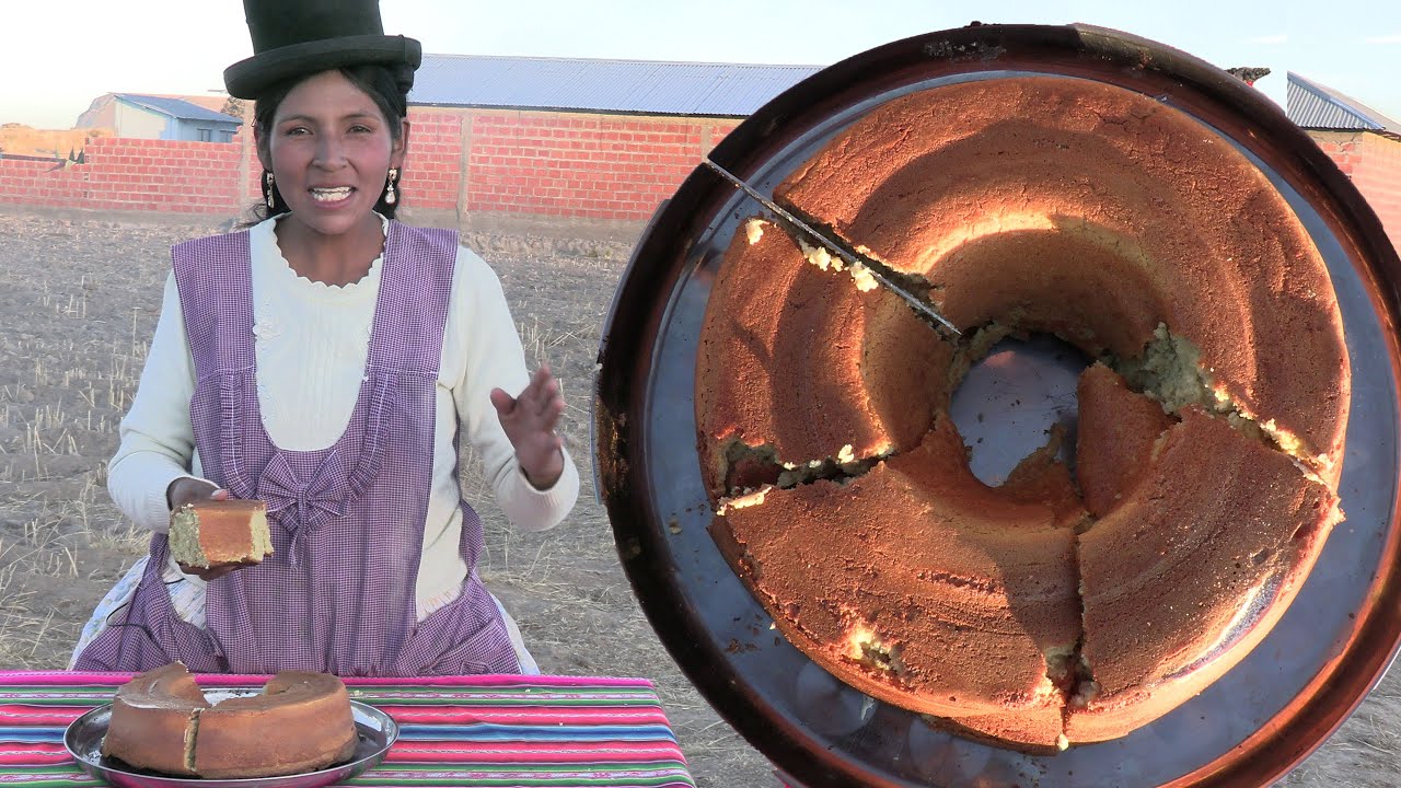QUEQUE de QUINUA CASERO al HORNO CASERO EN EL CAMPO - CHOLITA JULIA