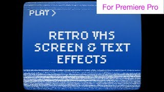 Retro Vhs Screen And Text Effects - Free Premiere Pro Template