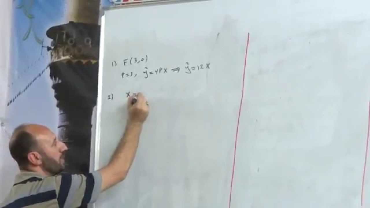 رياضيات السادس العلمي القطع المكافئ الجزء الاول