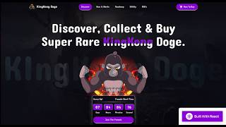 🦍 KingKong Doge Coin React Website Template | Launch Your Meme Coin Like a Pro 🚀
