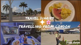 TRAVEL DIARIES| Travelling from london|A day in my life| BRITISH AIRWAYS | Pema sherpa|