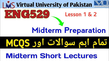 Eng529 Lesson 1& 2/ Eng529 midterm preparation 2025/eng529 important Question+McQs