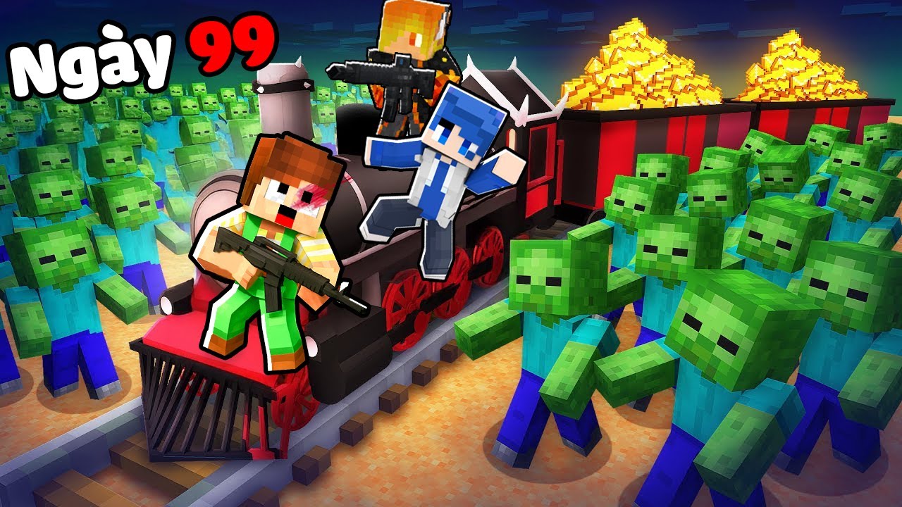 99 Ngày Sinh Tồn Trên CHUYẾN TÀU XÁC SỐNG Trong Minecraft