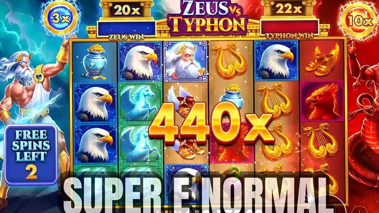 SUPER E NORMAL CONTRA *ZEUS VS TYPHON* ⚡PASSEI SUFOCO E TIVE QUE DAR ALL WIN⚡