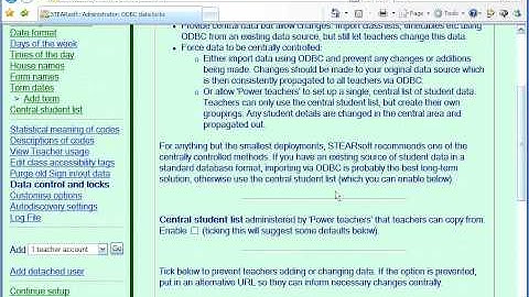 STEARsoft tutorial: School Deployment (stand alone) - Administrators