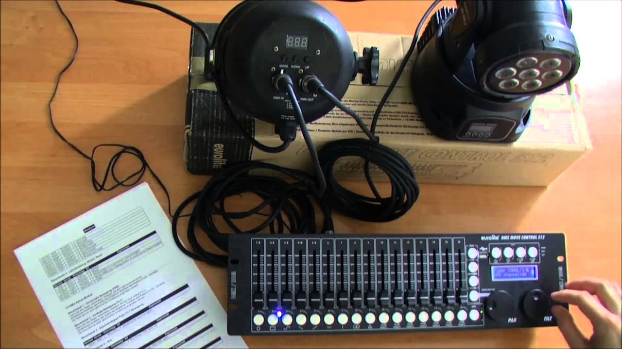 Eurolite Move Control 512 - YouTube