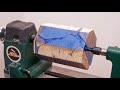 Woodturning a bird feeder