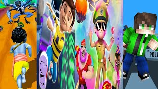 Subway Alien Run Ultimate Hero VS Little Singham VS Rudra Run Game 3D VS Krishna: Subway Little Boy screenshot 2