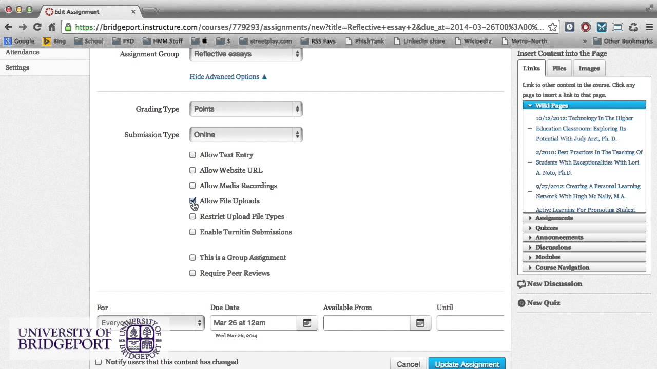 set up turnitin assignment in canvas