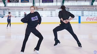 Kaitlyn Weaver and Andrew Poje practicing their new show program for Stars on Ice Canada, 2022