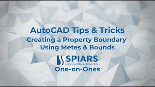 Creating a Property Boundary Using Metes & Bounds | AutoCAD Tips & Tricks