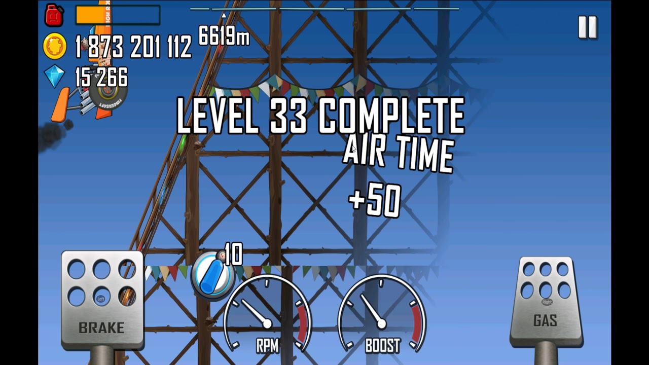 Hill Climb Racing: Roller Coaster & Dragster 7332m