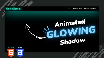 Navbar With Cool Animated Glowing Shadow Using HTML & CSS