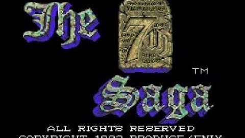 7th Saga, The - Super Nintendo - Start-Up - Opening - Title Screen - SNES