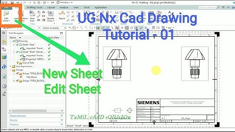 UG Nx Cad Drafting ( Drawing )  | Tutorial-01 |