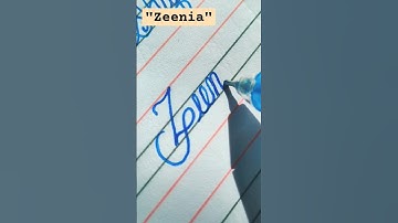 "Zeenia" name in cursive handwriting #cursive #calligraphy #share #art #learn #names #shorts #shorts