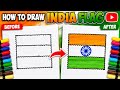 How to draw India flag 🇮🇳 || national India flag drawing easy step by step || Indian flag
