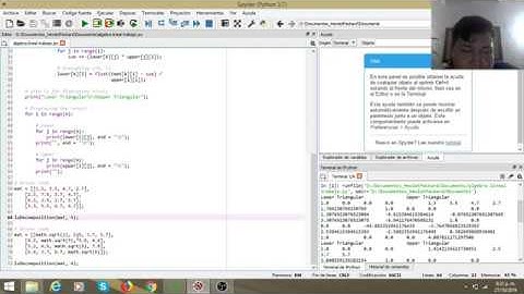 Algoritmo Factorización LU - Python