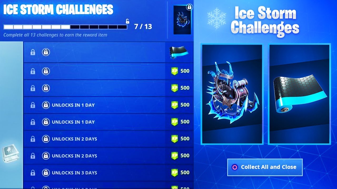 the new fortnite ice storm challenges fortnite free rewards - fortnite timed rewards