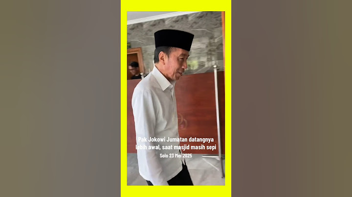 Pak Jokowi Sholat Jumat Datang Nya Lebih Awal Saat Masjid Masih Sepi