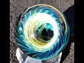 Fume implosion vortex marble w dot pattern backing by gordman glass