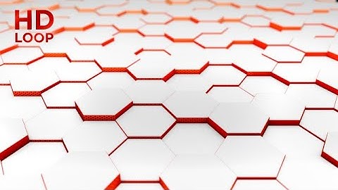 Hexagon Tiles, White-Red Loop Stock Motion Graphics