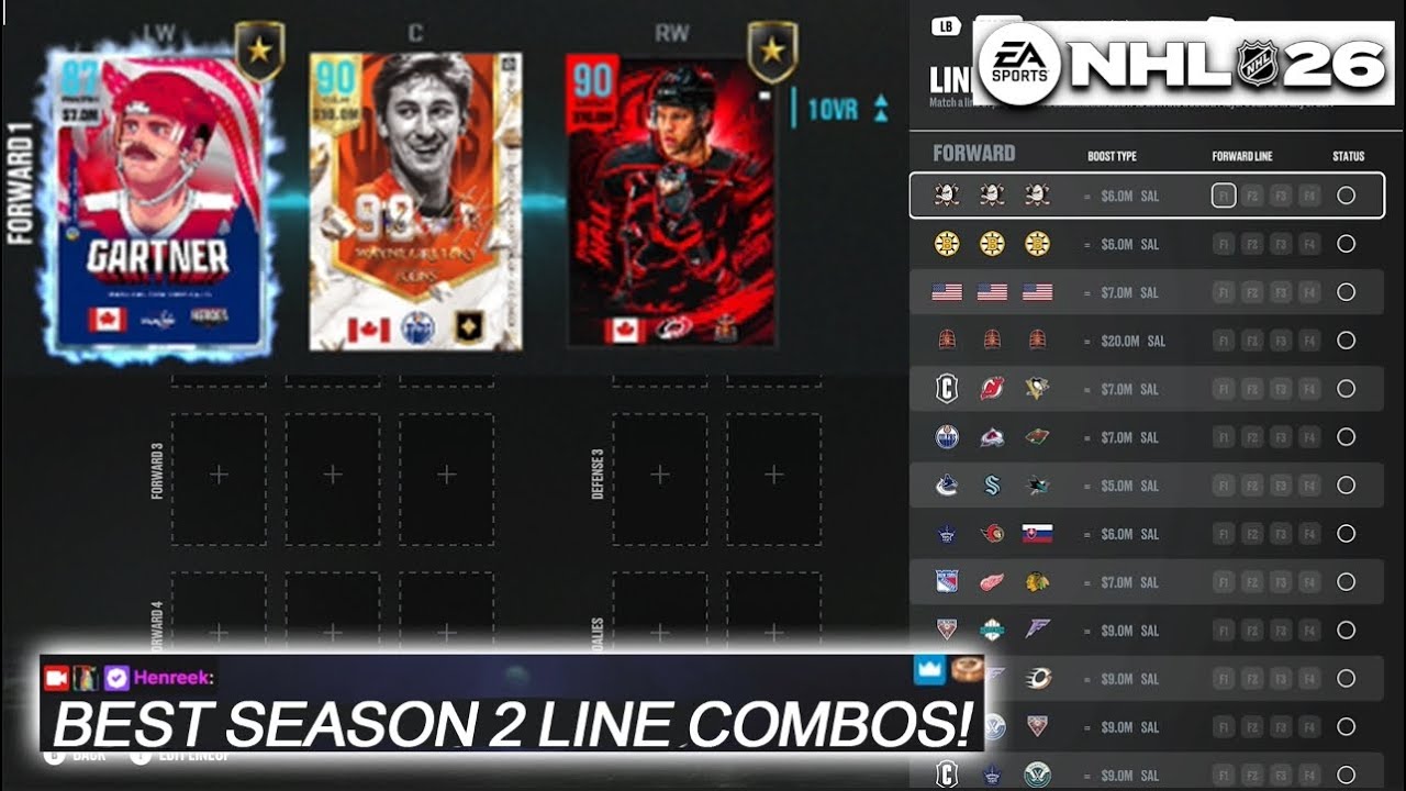 BEST SEASON 2 LINE CHEMISTRY BOOSTS TO ACTIVATE! 11/22 I NHL 26 HUT - YouTube