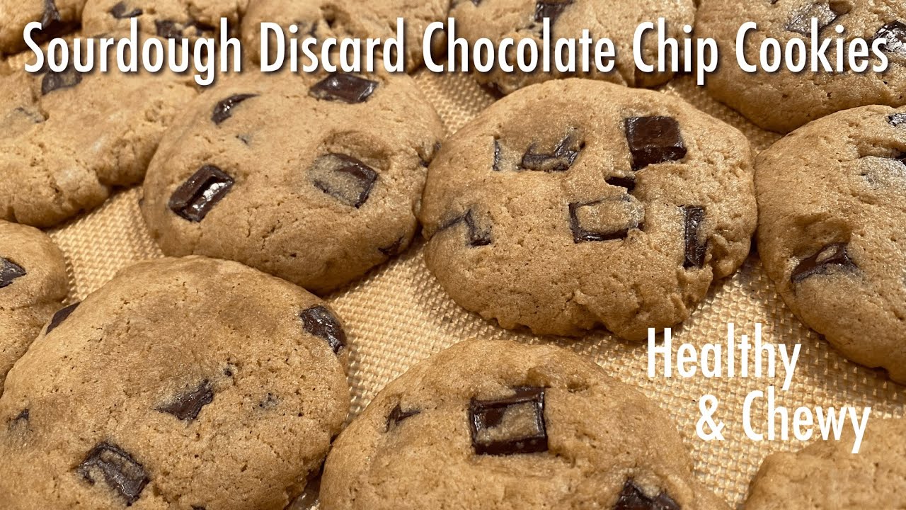 The Best Chewy Chocolate Chip Cookies Recipe Healthy Sourdough　ヘルシー天然酵母チョコレートチップクッキー 卵バター乳製品なし余り種でも