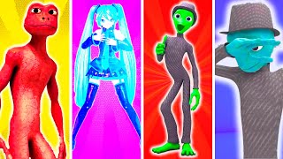 Dance challenge Dame tu cosita VS Me Kemaste VS Alien Green Funny Color Dance Challenge