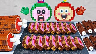 Eating LEGO Beef Steak In Real Life  Stop Motion & ASMR Video