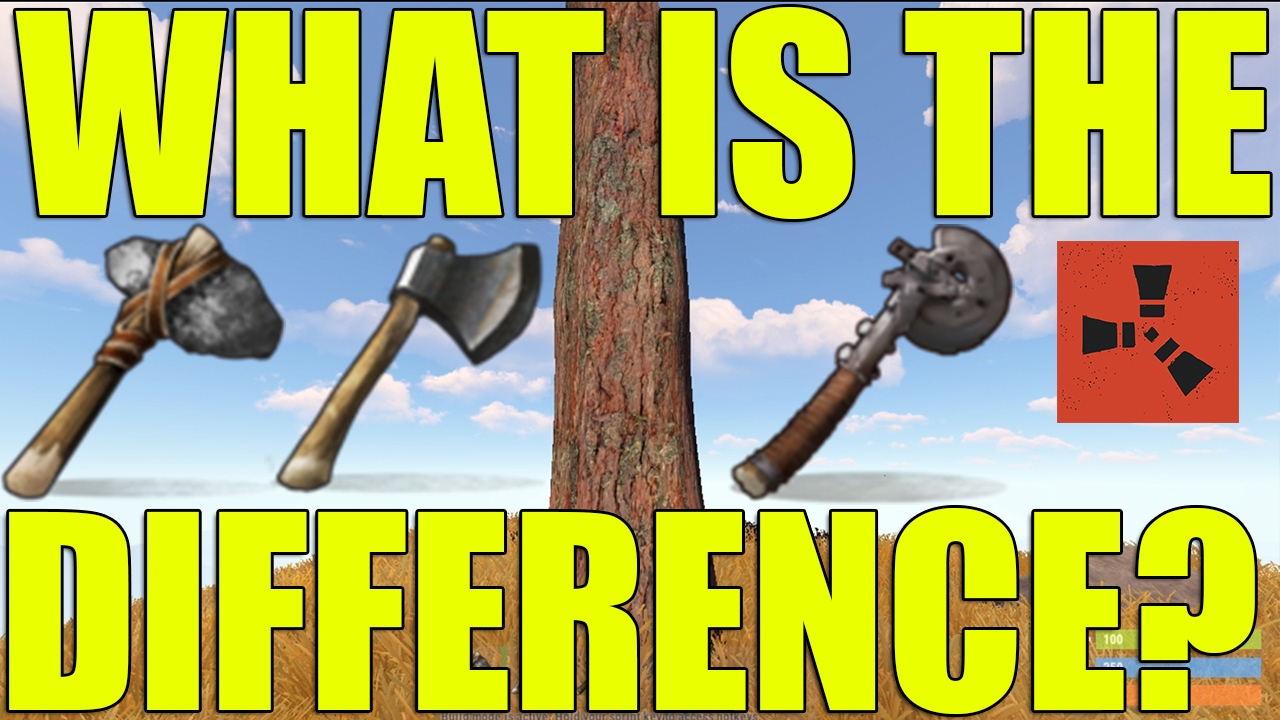 Stone Hatchet Vs Hatchet Vs Salvaged Axe In Rust Youtube