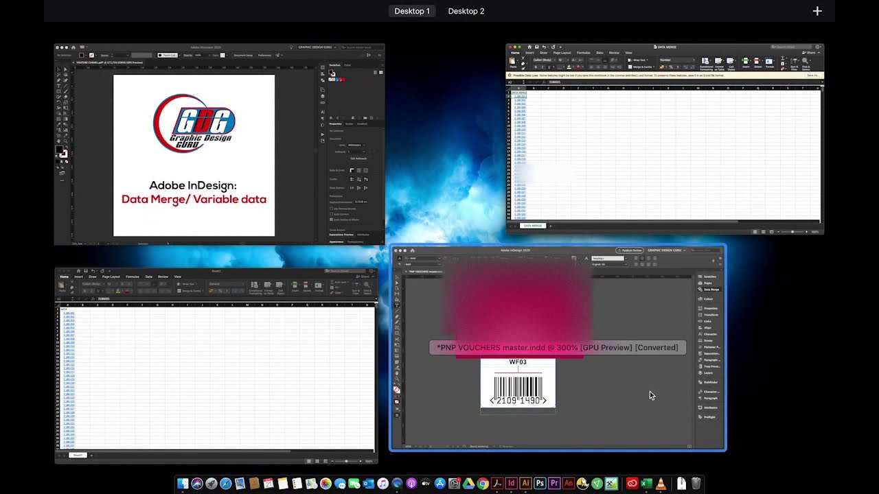 DATA MERGE ADOBE INDESIGN - YouTube